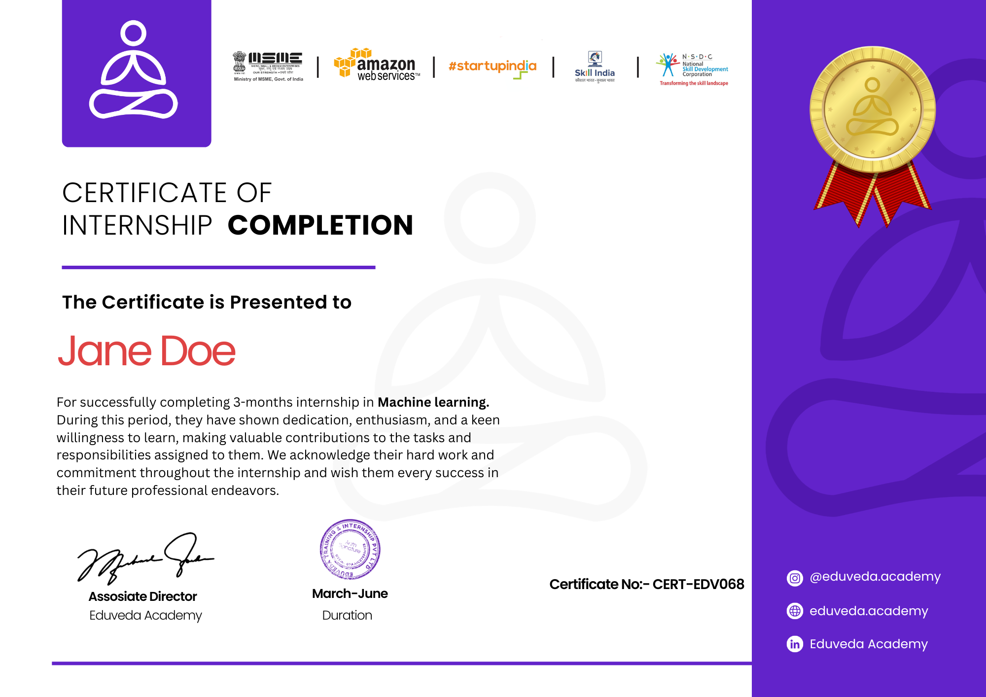 Internship Certificate