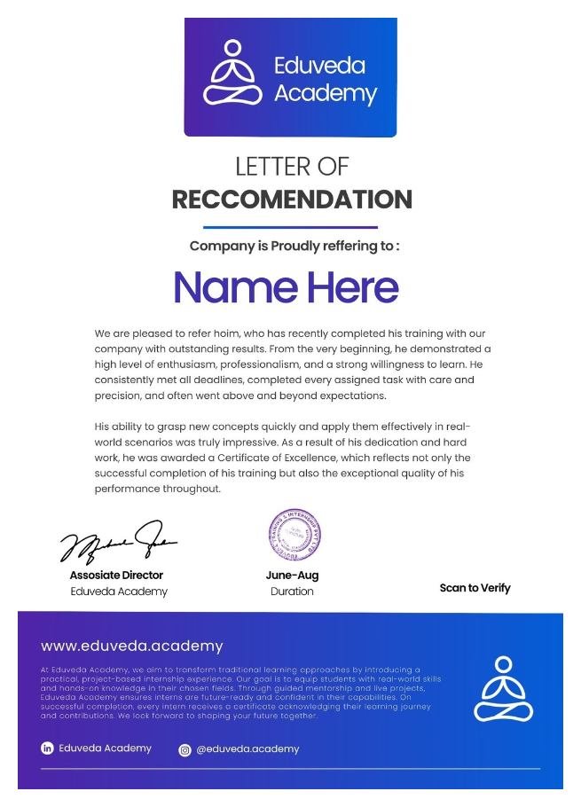 Letter of Recommendation